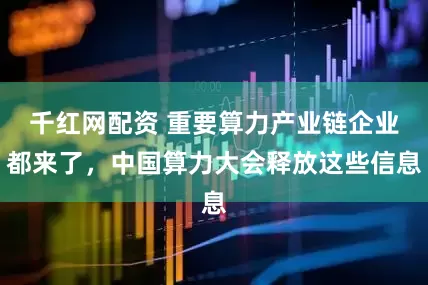 千红网配资 重要算力产业链企业都来了，中国算力大会释放这些信息